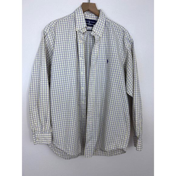 Ralph Lauren Blake Men’s M Cotton Button Down Check Shirt - Picture 1 of 4